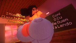 1girls 3d 3d_(artwork) ambiguous_prey ass ass_bigger_than_head ass_expansion ass_focus ass_window bbw big_ass bursting_clothes cappuccinodrinker casual casual_nudity classroom clothed dark-skinned_female digestion dumptruck_ass fat_ass female female_only female_pred glasses huge_ass huge_butt hyper_ass hyper_butt livia_(cappuccinodrinker) massive_ass minecraft no_underwear original original_character overweight_female pants_rip portuguese_text public public_nudity school student teacher teacher_and_student teasing thick_ass twerking twintailssfm vore