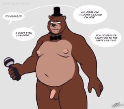 anthro bear brown_fur chubby cosplay fiercedeitylynx five_nights_at_freddy's freddy_(fnaf) male_only marlon_(fiercedeitylynx) nude penis