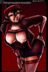 corvo_caotico emo fishnet_legwear fishnets garter_straps goth_girl gwess jojo's_bizarre_adventure kinktober kinktober_2023 nipple_piercing page_7 stone_ocean