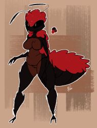 1girls anthro arthropod artist_signature artist_upload breasts bug_girl chubby insect_girl insects no_nipples original original_character pussy red_fur self_upload tagme thick_thighs velvet_ant wasp wasp_girl