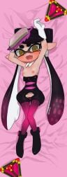 callie_(splatoon) dakimakura fully_clothed inkling inkling_girl nipples pussy splatoon splatoon_(series) tentacle_hair torn_clothes tukada