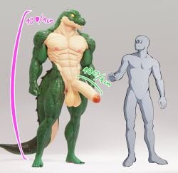 anthro balls biceps connivingrat crocodilian duo e-zoid feral foreskin genitals helm_(connivingrat) imminent_sex male male/male muscular muscular_male nipples pecs penis reptile scalie serratus triceps ych_(character)