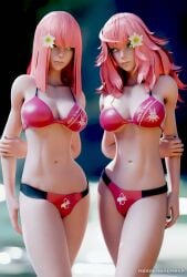 abrakabadarka devola green_eyes long_hair nier nier:_automata nier_(series) nier_replicant popola red_hair twins