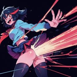 ai_generated fart kill_la_kill laser laser_beam matoi_ryuuko pixai weaponized_anus weaponized_ass what