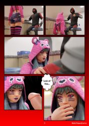 1boy 1girls comic dialogue female fortnite ikonik male male/female mokinawa page_3 penis syd_(fortnite) text