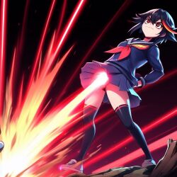 ai_generated bing_image_creator kill_la_kill laser laser_beam matoi_ryuuko weaponized_vagina what