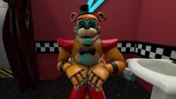 1boy 1male 3d 3d_(artwork) 3d_animation animated animatronic ass balls big_ass big_butt defecating defecation fart fat_ass fat_butt five_nights_at_freddy's five_nights_at_freddy's:_security_breach gay glamrock_freddy_(fnaf) joemike male male_only male_peeing peeing penis scat solo solo_male sound tagme thick_thighs toilet urinating urination urine video