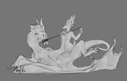 anthro anthro_on_feral anthro_penetrated breast_grab breasts cowgirl_position deer dragon duo female feral feral_penetrating feral_penetrating_anthro from_front_position fur hand_on_breast holding_leash holding_object horn larger_male leash leash_pull looking_at_another looking_at_partner looking_pleasured lying male male/female mammal muzzle_(object) muzzled on_back on_bottom on_top penetration sex size_difference small_dom_big_sub smaller_female smile spread_legs spreading tail velannal wings zoophilia