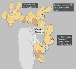 3koma anthro ass backsack balls bodily_fluids cum cum_in_ass cum_inside duo faceless_character faceless_male genital_fluids genitals hi_res human humanoid humanoid_genitalia humanoid_penis lagomorph leporid male male/male mammal mario_(series) mips nintendo penis rabbit smocky stomach_bulge super_mario_64