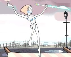 1girls accurate_art_style alien_girl cartoon cartoon_network cartoony gem_(species) nude nude_female nude_filter pearl_(steven_universe) screenshot screenshot_edit self_upload skinny slim small_breasts steven_universe su_edits white_skin