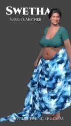 3d 3d_(artwork) 3d_model belly belly_button blouse image kaliyuga_charitham milf redvelvetrenders swetha