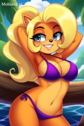 1girls ai_generated anthro armpits arms_behind_head coco_bandicoot coco_bandicoot_(cosplay) crash_(series) navel pose posing seductive seductive_smile sensual sexy_armpits smile tawna_bandicoot tawna_bandicoot_(crash_4