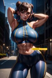 1girls abs ai_generated ass big_ass big_breasts breasts capcom chun-li curvy_body curvy_figure diffusionlad female female_only fit fit_female long_hair looking_at_viewer seductive_look stable_diffusion street_fighter street_fighter_alpha thick_thighs voluptuous voluptuous_female