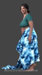 3d 3d_(artwork) 3d_model belly belly_button blouse image kaliyuga_charitham milf redvelvetrenders swetha