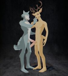 beastars enticia_(artist) legoshi_(beastars) louis_(beastars) naked