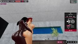 3d 3dxchat dark-skinned_futanari from_behind gameplay interracial red_hair_female standing_sex tagme video