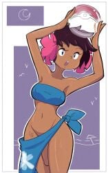 1futa better_version_at_source big_breasts big_penis bottomless breasts clothed clothing dark-skinned_futanari dark_skin fernal-scarlet flaccid fondly_aloe foreskin futa_only futanari human mostly_nude penis phoebe_(pokemon) pixiv_sample pokemon pokemon_oras pokemon_rse sarong smooth_penis solo solo_futa thick_thighs unretracted_foreskin wide_hips