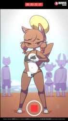 alternate_version_available animated anthro baozi_(diives) bikini color colored diives oc original_character public self_fondle tagme xingzuo_temple