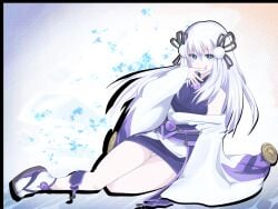 1girls duel_monster folklore japanese_mythology mythology pkq5s1ppz1rjnjp public_domain yu-gi-oh! yuki-onna yuki-onna_the_ice_mayakashi yuki_onna