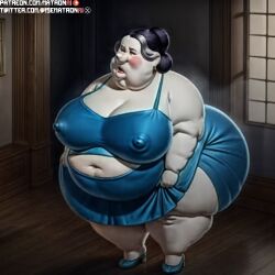 4k ai_generated bbw big_breasts fat female female_only gilf gmilf granny highres huge_hips italian italian_female italian_mama large_breasts massive_butt massive_thighs matronai_(artist) milf nipple_bulge nipples obese obese_female overweight overweight_female patreon patreon_username pinup red_bull ssbbw stable_diffusion thick_thighs twitter_username wide_hips