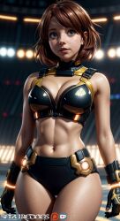 ai_generated female female_only my_hero_academia ochako_uraraka seizuredogs sfw solo_female solo_focus uraraka_ochako