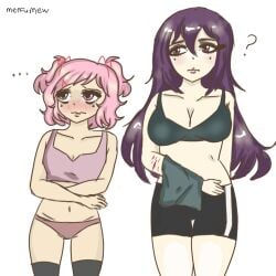 ... 2girls ? artist_name background big_breasts blush blush_lines blushing bra breasts changing changing_clothes changing_clothing changing_room cleavage clothes clothing doki_doki_literature_club female female_only long_hair matching_hair/eyes matching_hair_and_eye_color matching_hair_and_eyes meffumew multiple_girls natsuki_(doki_doki_literature_club) panties pink_eyes pink_hair purple_eyes purple_hair scar scars shy simple_background white_background yuri_(doki_doki_literature_club)