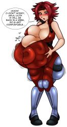 belly_bulge big_belly big_breasts female female flittermilk pregnant tentacle_pregnancy