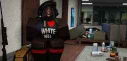 1girls 3d big_breasts clothed cometrr34 dark-skinned_female gun roblox roblox_avatar roblox_game robloxian self_upload tagme those_who_remain