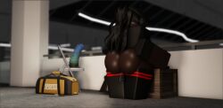 1girls 3d big_ass cometrr34 dark-skinned_female dildo gun partially_clothed pussy_juice pussy_juice_drip roblox roblox_avatar roblox_game robloxian self_upload tagme those_who_remain