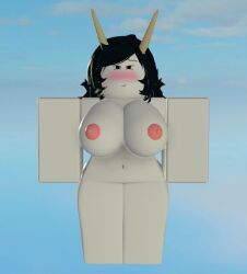 1girls 3d 3d_(artwork) areolae barefoot big_breasts blush breasts completely_nude completely_nude_female female female_only full_body grena image naked naked_female nipples nude nude_female roblox robloxian serena_(grena) solo solo_female