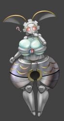 ass_bigger_than_head big_ass big_breasts boob_window clothed female female_only gipehtyboon huge_ass huge_breasts hyper_ass magearna mechanical mythical_pokemon nintendo no_bra pokémon_(species) pokemon pokemon_(species) question_mark robot robot_girl simple_background tagme underboob yboon