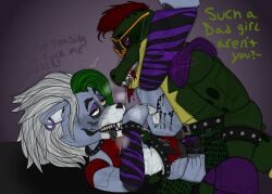 1boy 1boy1girl 1girls 2023 alligator alligatorid animatronic anthro anthro_focus anthro_on_anthro anthro_only anthro_penetrated anthro_penetrating anthro_penetrating_anthro anthrofied belt big_dom_small_sub bigger_male bigger_penetrating_smaller bite bite_mark black_nose bodily_fluids bodily_fluids_in_pussy bracelet bracelets canid canine canis claws collar crocodile crocodilian crocodylid digital_drawing_(artwork) digital_media_(artwork) dominant_male drool drooling duo duo_focus ear_piercing ear_ring earring english english_text erect_penis erection eyelashes facepaint female female_anthro female_focus female_penetrated finger_claws five_nights_at_freddy's five_nights_at_freddy's:_security_breach furry furry_female furry_male furry_only genital_fluids glasses grabbing_hips hair half-closed_eyes hand_on_hip hip_grab long_hair long_tail looking_pleasured machine male male/female male_anthro male_domination male_penetrating male_penetrating_female mohawk mohawk_(hairstyle) montgomery_gator_(fnaf) penetrating penetration penile penile_penetration penis penis_in_pussy pierced_ears piercing reptile reptile_humanoid robot robotic_genitalia robotic_penis rough rough_sex roxanne_wolf_(fnaf) scottgames scratch_marks scratches sharp_teeth shoulder_pads size_difference smaller_female smaller_penetrated smile smiley_face smiling star_glasses steam steamy_breath steel_wool_studios studded_belt studded_bracelet studded_collar sunglasses tail text tongue tongue_out torn_clothes torn_clothing vaginal_penetration vaginal_sex w1ckedb3ast wolf yiff