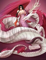 2015 breasts carmine_setheris chinese_dragon cunnilingus dragon duo female feral guinefurrie horn imperial_dragon insertion interspecies lamia nipples nude oral penetration purple_eyes pussy restricted_palette scalie sex signature simple_background size_difference tail_sex tongue tongue_out vaginal_insertion vaginal_penetration wings yuri