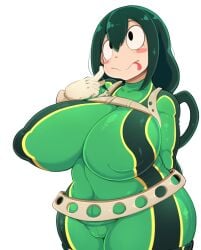 1girls 5_fingers alternate_ass_size alternate_body_type alternate_breast_size areola areolae big_areola big_areolae big_breasts black_eyes black_pupils breasts clothed clothed_female enormous_breasts female female_focus female_human female_only finger_to_face gloves green_clothes green_clothing green_hair hand_behind_back hero hero_outfit_(mha) heroine high_resolution highres huge_areola huge_areolae huge_breasts human human_only large_breasts light-skinned_female light_skin long_hair looking_away looking_up massive_breasts my_hero_academia puffy_areola puffy_areolae red_cheeks shinolara shortstack shounen_jump simple_background solo solo_female solo_focus standing thick thick_female thick_legs thick_thighs tongue tongue_out tsuyu_asui white_background