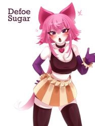 1girls black_stockings brawl_stars defoesugar female female_focus light-skinned_female light_skin melodie_(brawl_stars) panties pink_hair purple_eyes solo solo_female solo_focus stockings