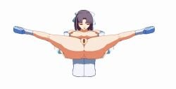 1girls 2023 animated anus arc_system_works ass_ripple baldur_89 bare_shoulders big_breasts blazblue:_cross_tag_battle breathing closed_eyes dark_hair facing_viewer functionally_nude hair_ribbon hands_on_ass legs_spread loincloth_down loop looping_animation lowres m.u.g.e.n open_mouth pixel_animation pixel_art pussy pussy_spreading senran_kagura sprite sprite_edit thick_thighs white_background yumi_(senran_kagura)