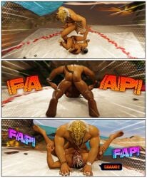 3d anal bara barefoot beach comic daemoncollection el_blaze gay king_(tekken) male_only mask muscle namco namco_bandai outdoors sega tekken tekken_3 virtua_fighter virtua_fighter_5 wrestling yaoi