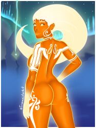 1girls ass european_mythology goddess mythology norse_mythology nude orange_body smite sol_(smite) solo treemeister