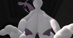 anthro anthro_only big_breasts breasts ferialexonar huge_breasts mewtwo nintendo nipples pok&eacute;mon_(species) pokemon second_life tagme thick_thighs wide_hips