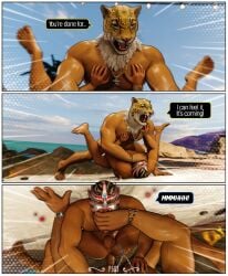 3d anal bara beach comic daemoncollection el_blaze gay king_(tekken) male_only mask muscle namco namco_bandai outdoors sega tekken tekken_3 thrusting virtua_fighter virtua_fighter_5 wrestling yaoi