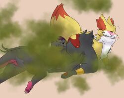 anal anthro ass backsack balls barefoot big_butt blush bottom_heavy braixen butt_focus duo face_in_ass fart fart_cloud fart_fetish farting_in_mouth farting_on_another farting_on_face feet female female_rimming_male flustered generation_6_pokemon generation_7_pokemon genitals girly gold_(metal) gold_jewelry hi_res hydrareality jewelry looking_pleasured male male/female mostly_nude nintendo oral overweight pawpads paws pear-shaped_figure pokemon pokemon_(species) rimming salazzle sex submissive submissive_female thick_thighs vista_(hydrareality) wide_hips