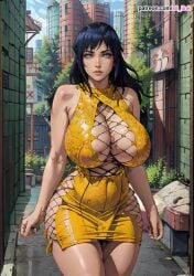 ai_generated ass big_ass big_breasts breasts dress huge_ass huge_breasts hyuuga_hinata large_ass large_breasts naruto naruto_(series) naruto_shippuden s8link skimpy_dress thick_thighs