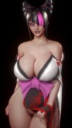 1girls 3d almightypatty asian asian_female big_breasts capcom human human_only juri_han light-skinned_female light_skin looking_at_viewer pussy_peek street_fighter street_fighter_6 tagme