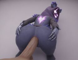 1boy 1girls ai_generated anal anal_insertion anal_sex animal_ears anus ass ass_focus ass_grab ass_up asshole bear_ears bear_girl bent_over big_anus big_ass body_fur bottomless colored colored_skin doggy_style female female_focus fortnite fortnite:_battle_royale from_behind fur furry furry_ass furry_ears gauntlets gloves grabbing grabbing_ass grabbing_from_behind grabbing_own_ass grey_background hmember hood hood_only hood_up huge_cock long_penis looking_at_partner looking_at_viewer looking_back looking_pleasured male purple_body purple_fur purple_skin raven_team_leader smile smiling smiling_at_partner smiling_at_viewer smirk smirking smirking_at_viewer spread_anus spread_ass top-down_bottom-up uncensored uwu