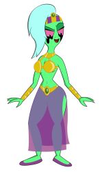 alien alien_girl alien_humanoid disney green_body lord_dominator purple_skirt queen_tyr'ahnee_(cosplay) scuffed_jester slit_skirt wander_over_yonder