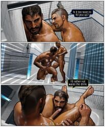 3d bara bathroom comic daemoncollection el_blaze gay king_(tekken) lifting male_only muscle namco namco_bandai nude penis restrained sega tekken tekken_3 virtua_fighter virtua_fighter_5 yaoi