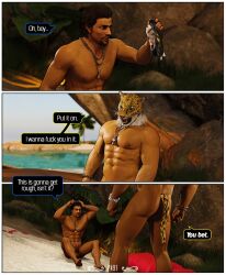 3d bara beach comic daemoncollection dressing el_blaze gay king_(tekken) male_only mask muscle namco namco_bandai outdoors sega tekken tekken_3 virtua_fighter virtua_fighter_5 wrestling yaoi