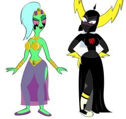 alien alien_girl alien_humanoid disney duck_dodgers looney_tunes lord_dominator martian martian_(duck_dodgers) outfit_swap queen_tyr'ahnee scuffed_jester wander_over_yonder warner_brothers