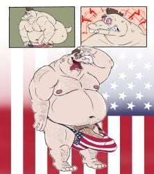 american_flag_bikini animal_humanoid anthro belly big_penis bikini_thong body_hair bulge butt_hair cetacean cetacean_humanoid chest_hair clothed clothing dolphin dolphin_humanoid erection erection_under_clothing fat genitals glenn_dolphman gnarlybastard hi_res humanoid hypnosis hypnotized_prey inside_job male male_only mammal marine marine_humanoid mind_control moobs mutated netflix obese obese_male overweight overweight_male penis pubes solo stars_and_stripes swimwear tongue tongue_out toothed_whale united_states_of_america