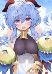 busty ganyu_(genshin_impact) genshin_impact horns liyue waterring